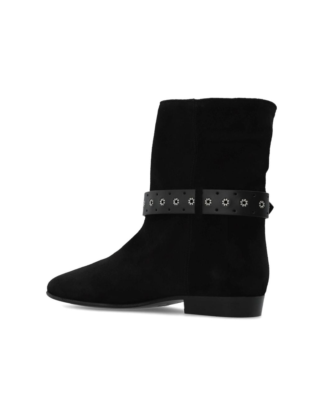 Isabel Marant Black Reena Stud Embellished Ankle Boots