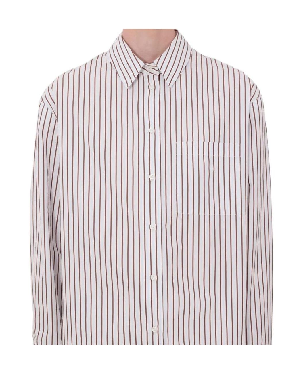 Loulou de Saison Pink Maud Striped Shirt