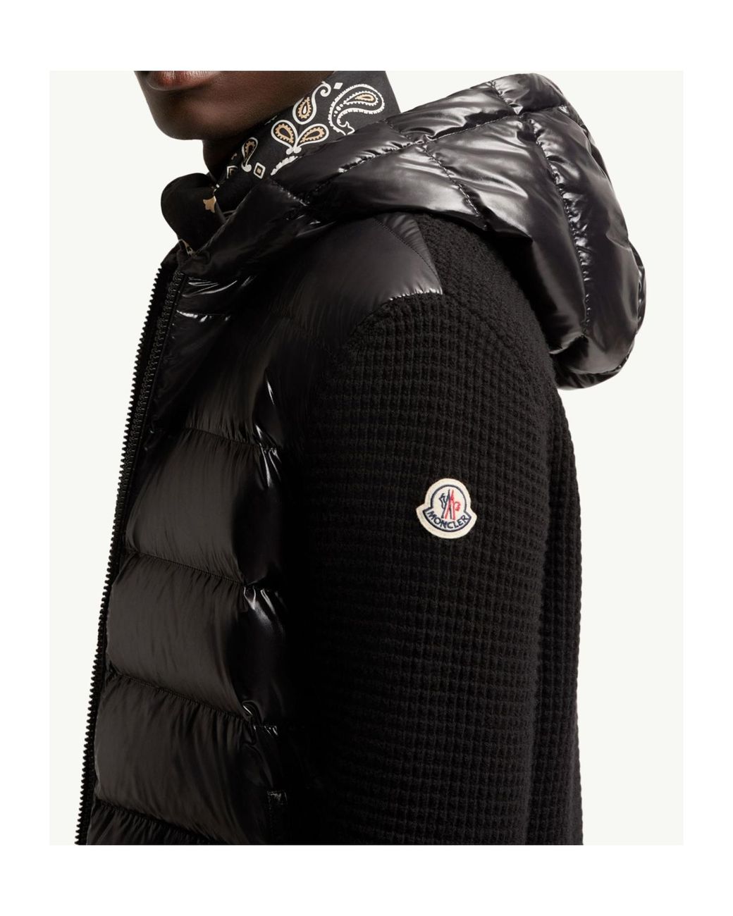 Moncler Black Padded Zip-Up Padded Cardigan for men