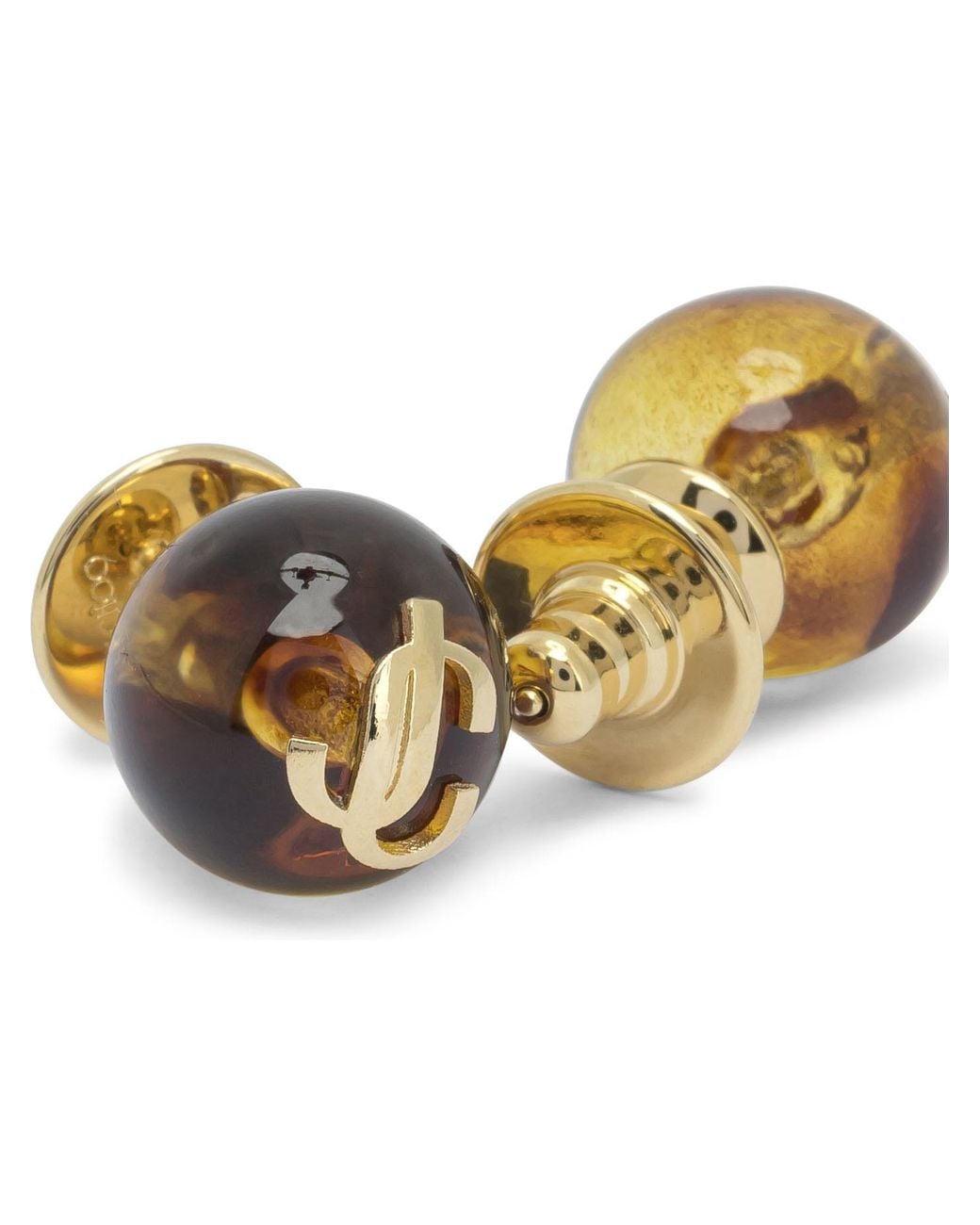 Jimmy Choo Metallic Jc Bead Stud Earrings