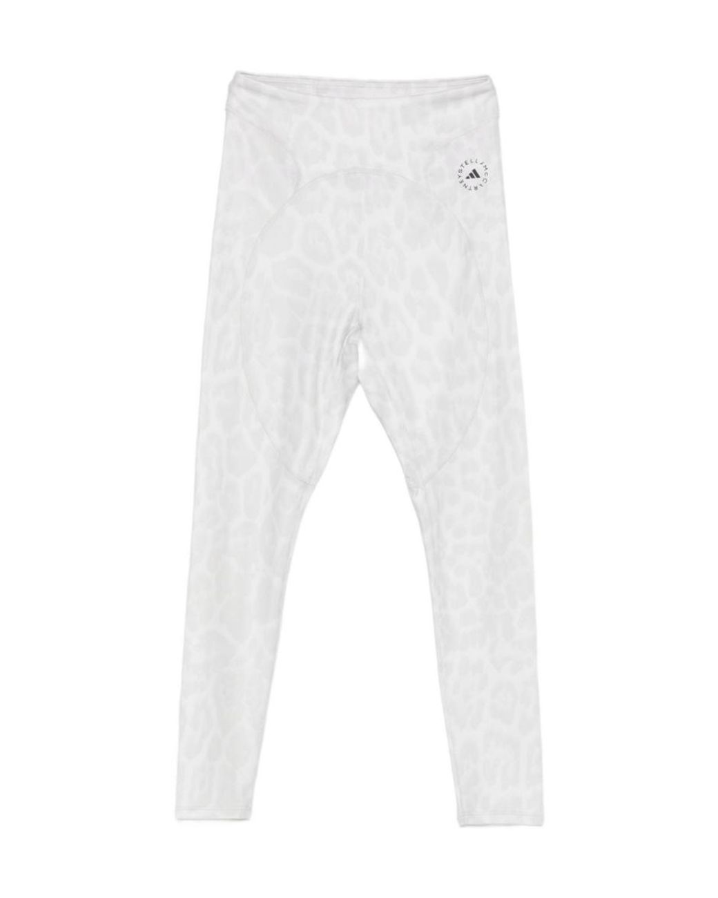 Adidas By Stella McCartney White Leopard-Print Leggings