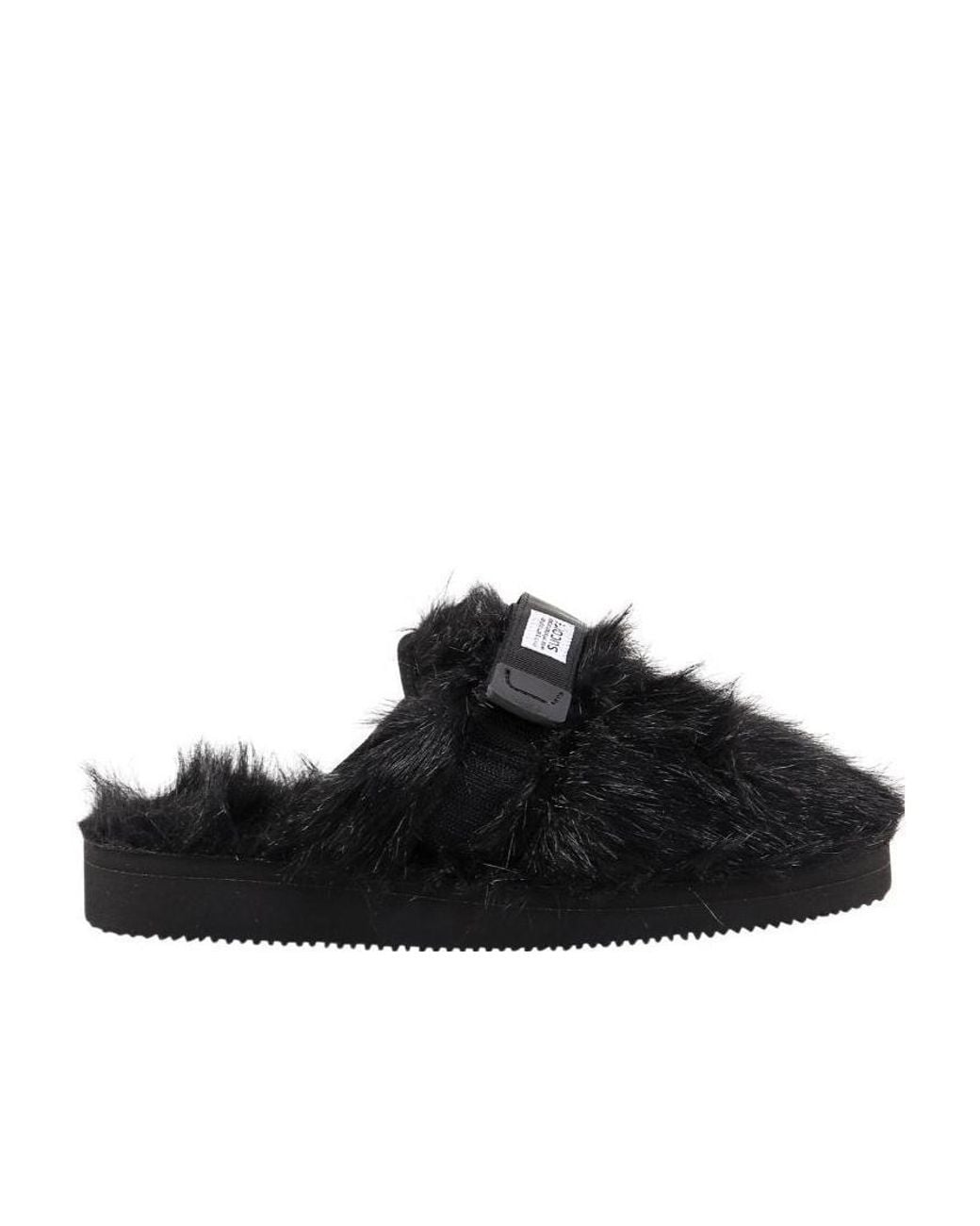 Suicoke Black Zavo Textured Slippers for men