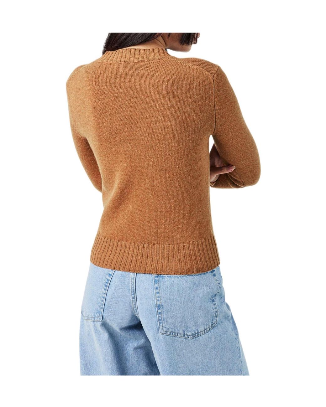 AMI Brown Crewneck Knit Sweater