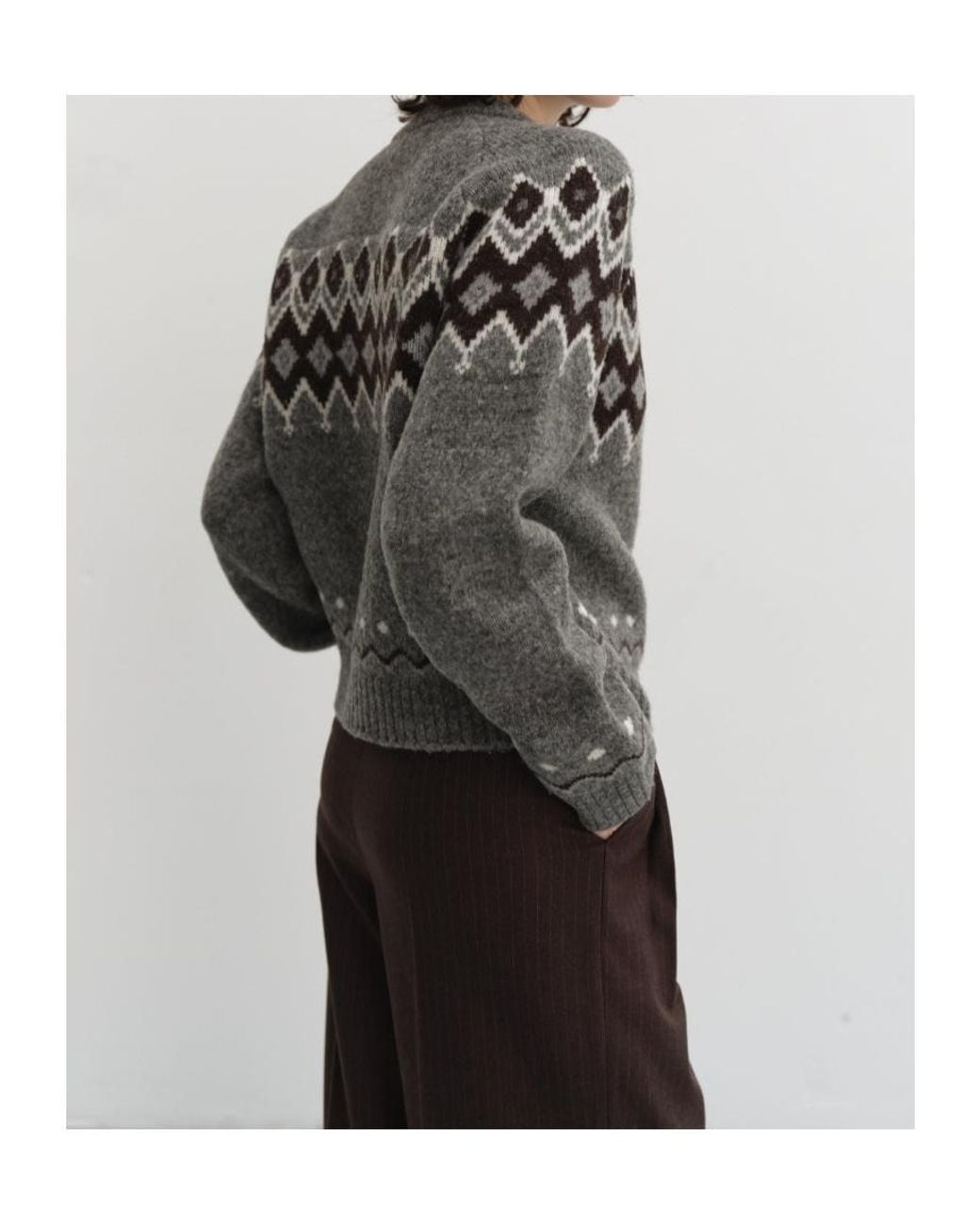 DUNST Gray Long-Sleeved Crew-Neck Knit Top for men