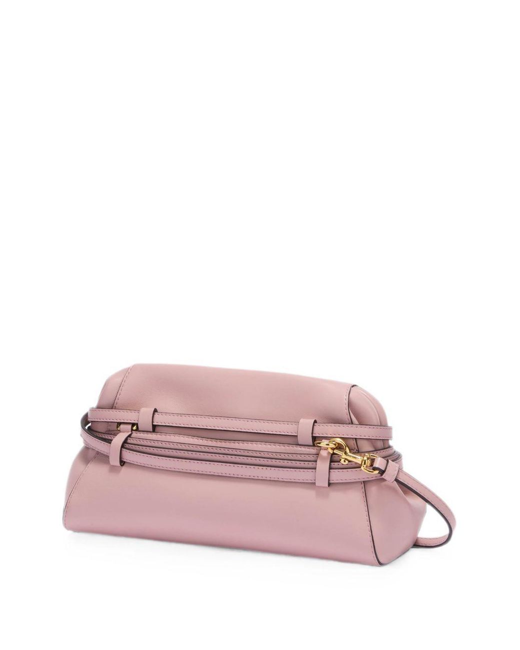 Moschino Pink Belt-Detail Clutch Bag