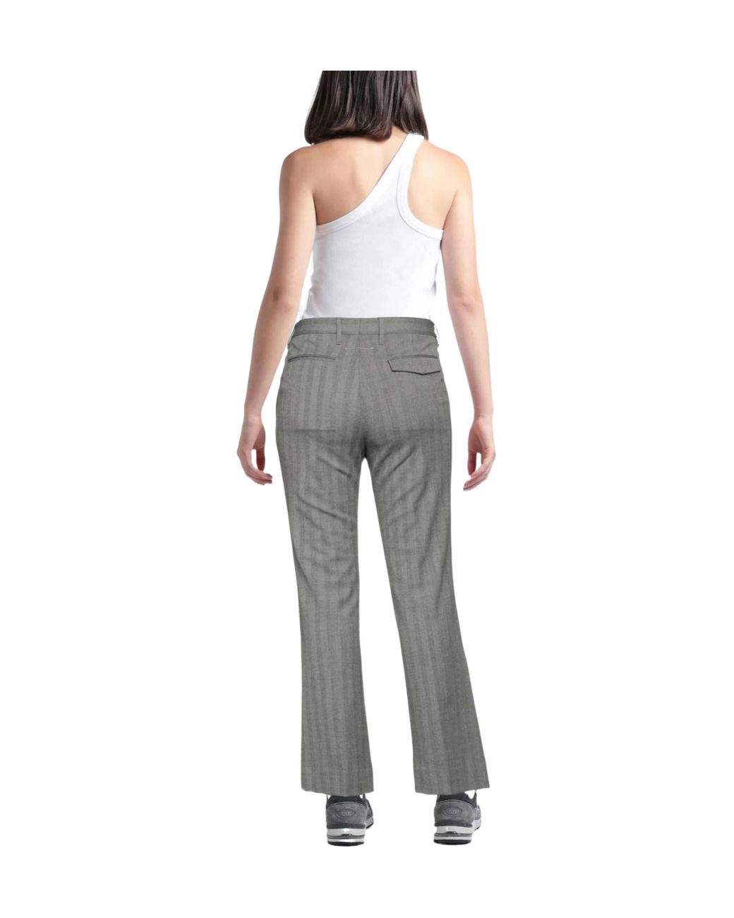 MM6 by Maison Margiela Gray Stretch Twill Trousers