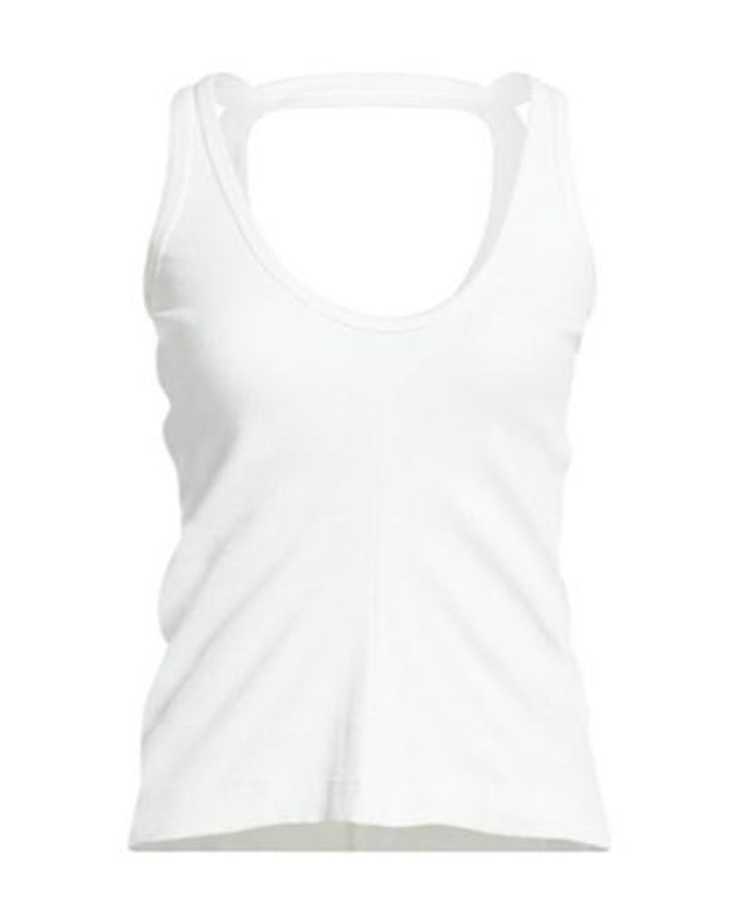 MM6 by Maison Margiela White Printed Sleeveless Top