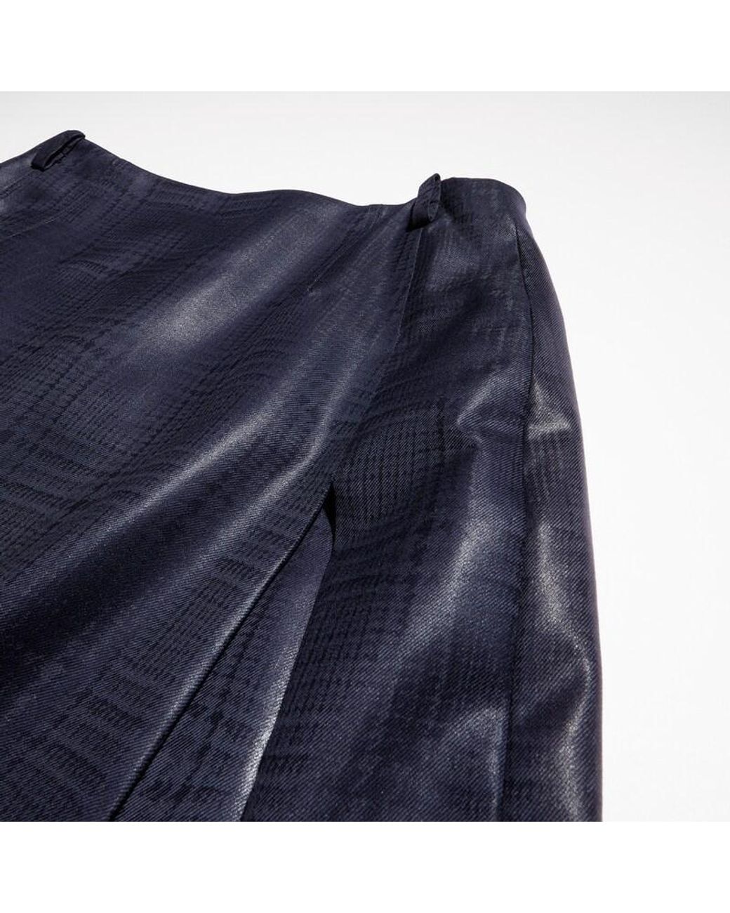 Gucci Blue Prince Of Wales Chintzed Wool Mini Skirt