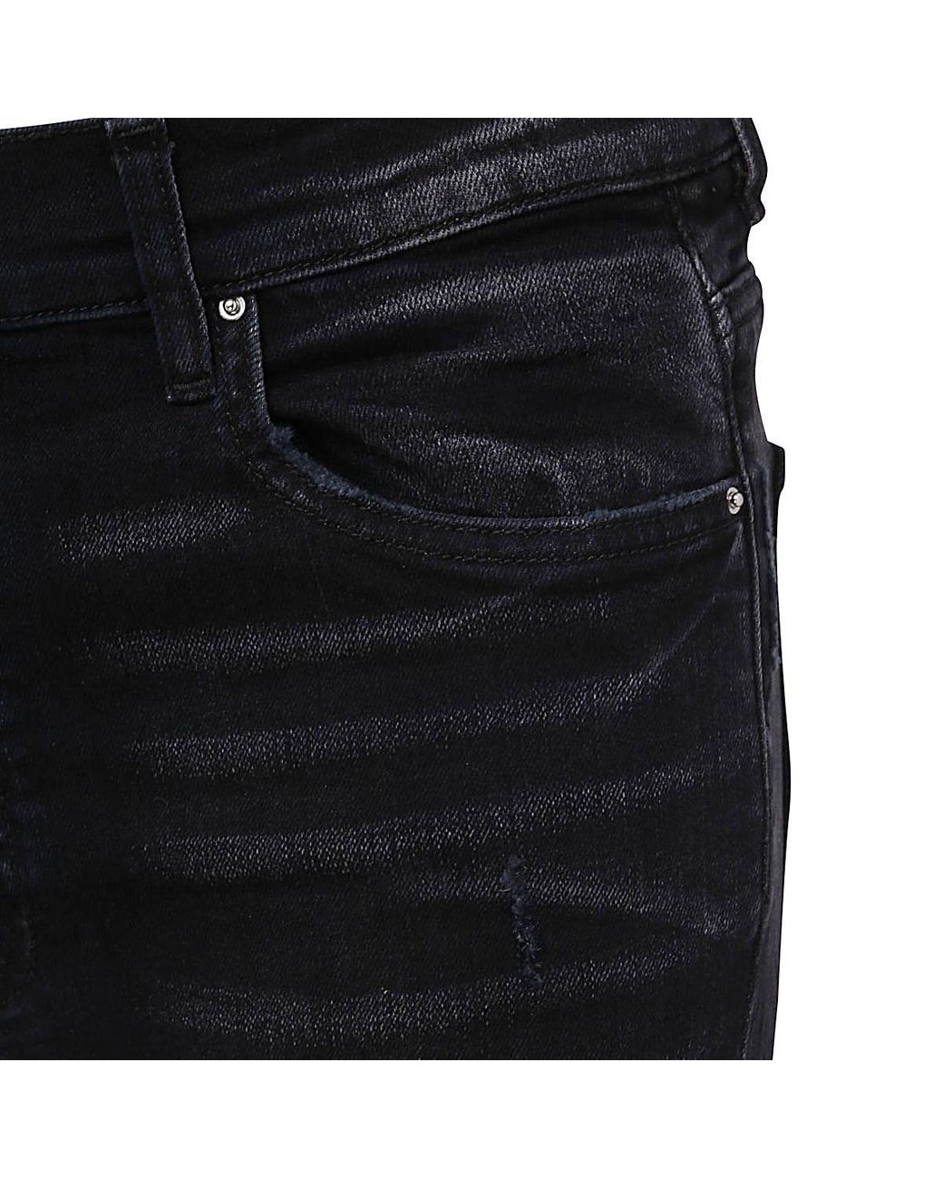 Amiri Black Distressed Skinny Jeans for men