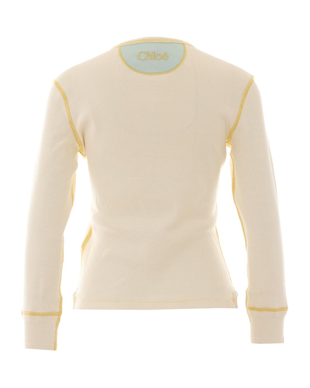 Chloé White Chloé Fitted Henley Shirt