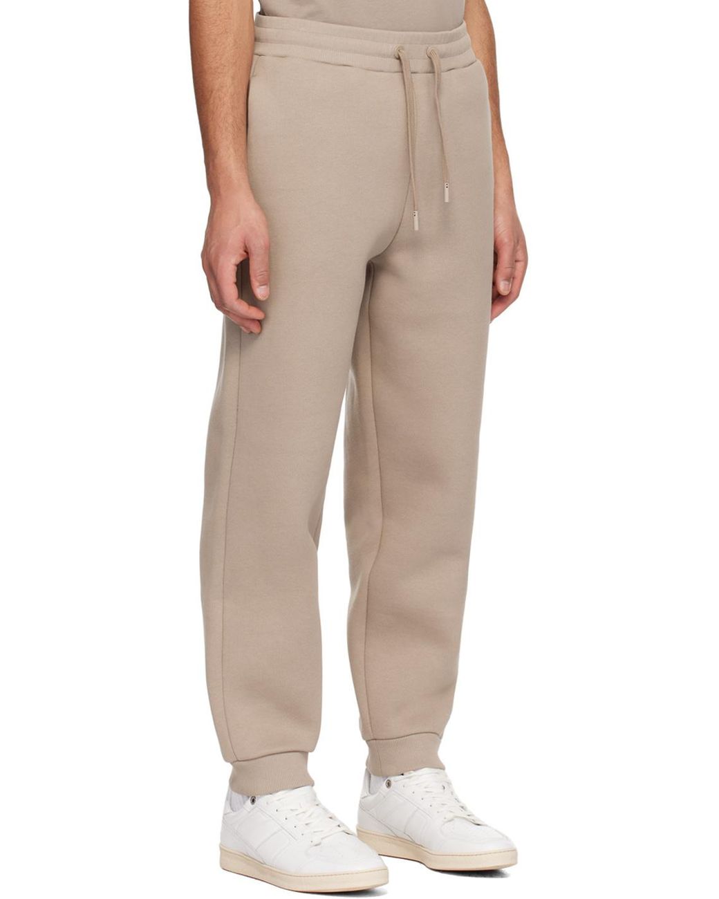AMI Brown Ami Logo Embossed Drawstring Track Pants for men