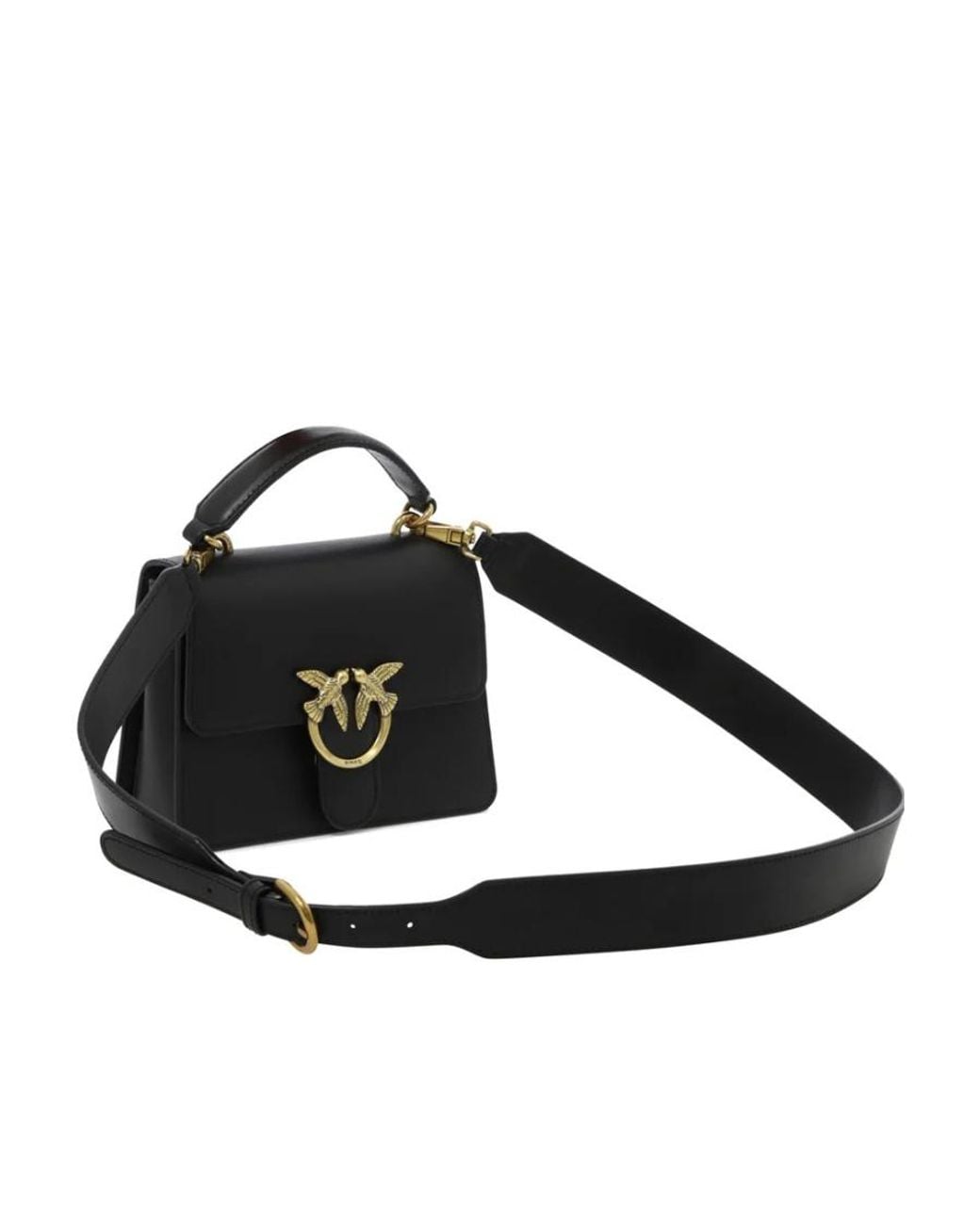 Pinko Black Love One Fold-Over Tote Bag
