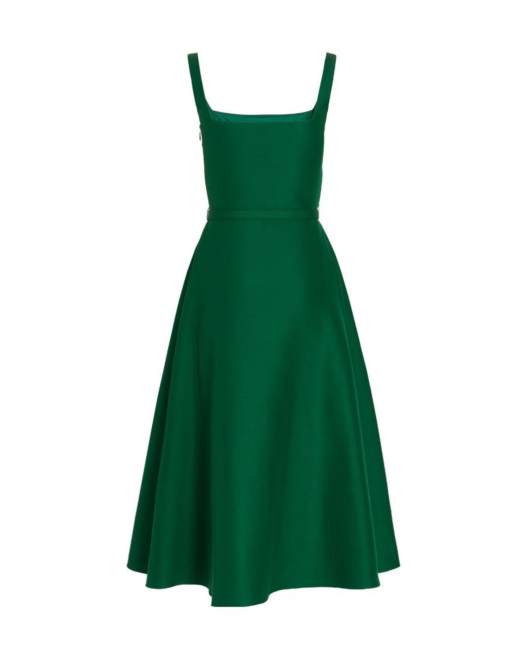 Valentino Green Vlogo Signature Belted Dress