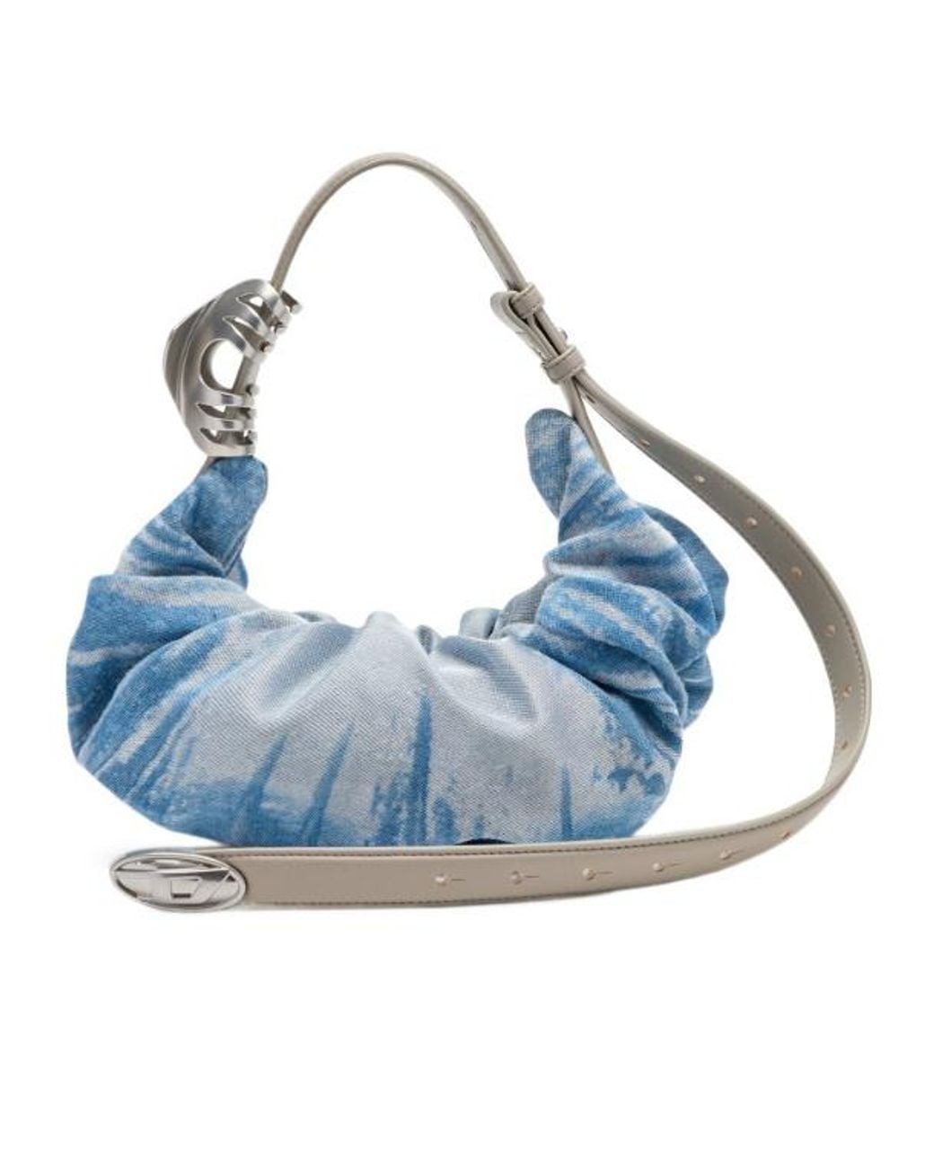 DIESEL Blue Grab-D-Scrunched Hobo Bag