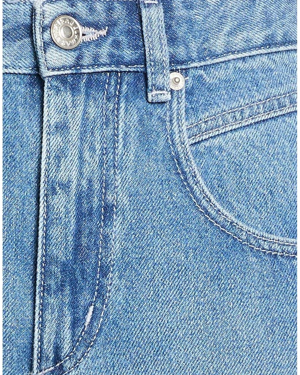Isabel Marant Blue Minimalist Straight-Leg Jeans
