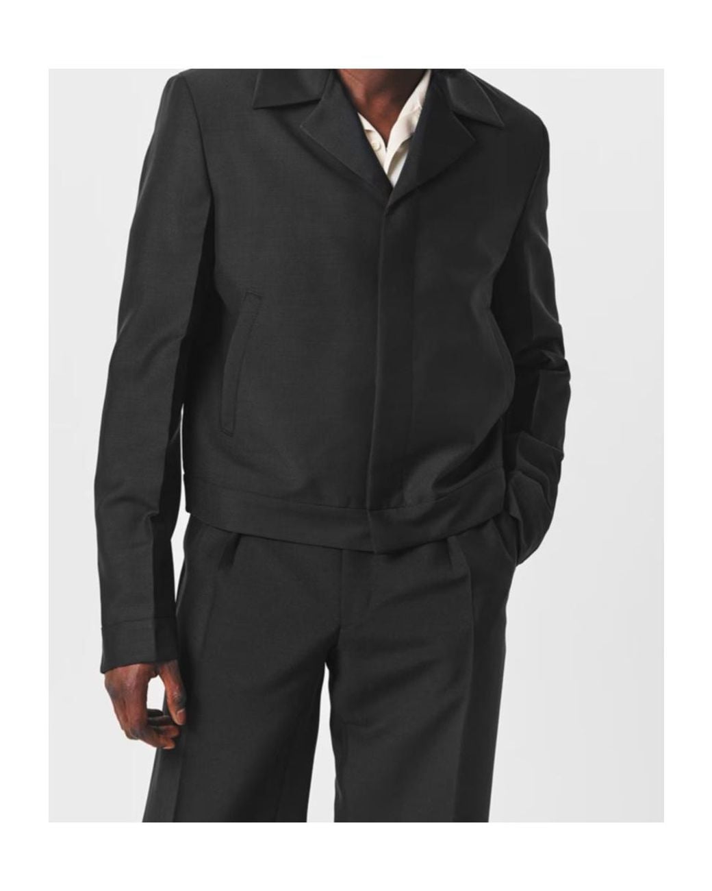 Prada Black Wool Blend Blazer for men