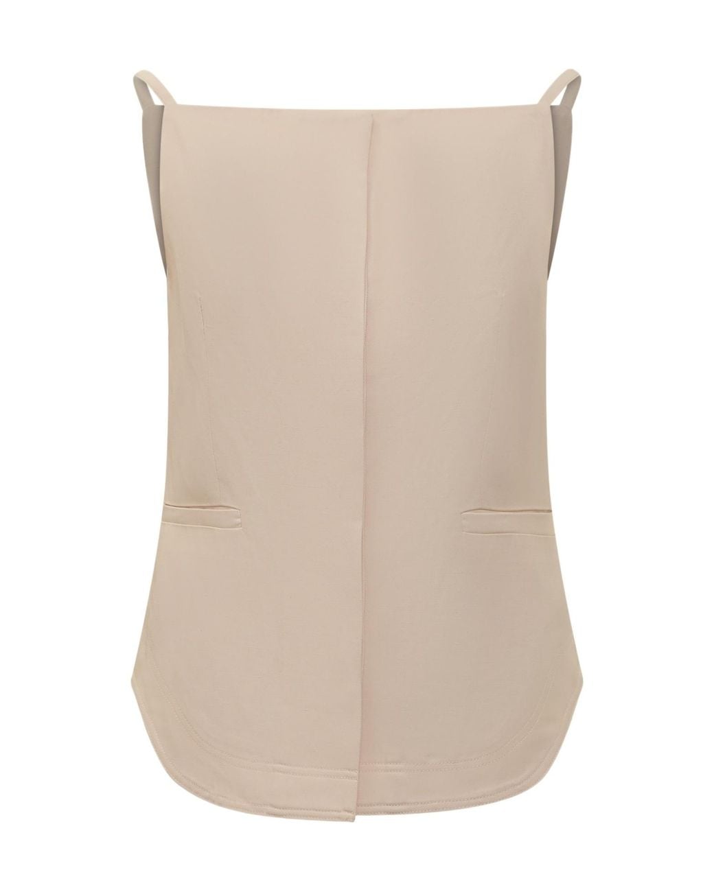 Loulou de Saison Natural Twill Square-Neck Top