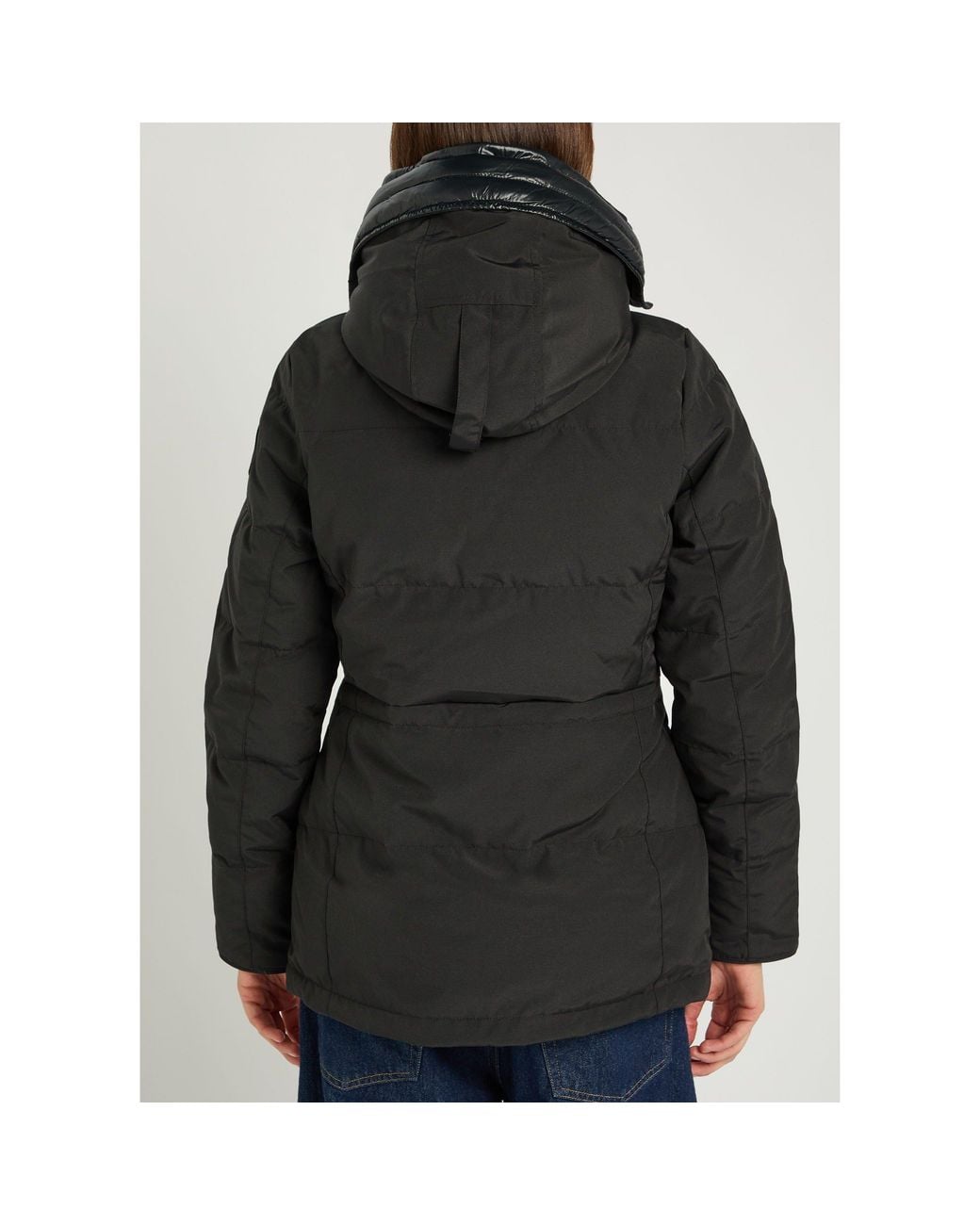 Canada Goose Black Waisted Hooded Down Coat