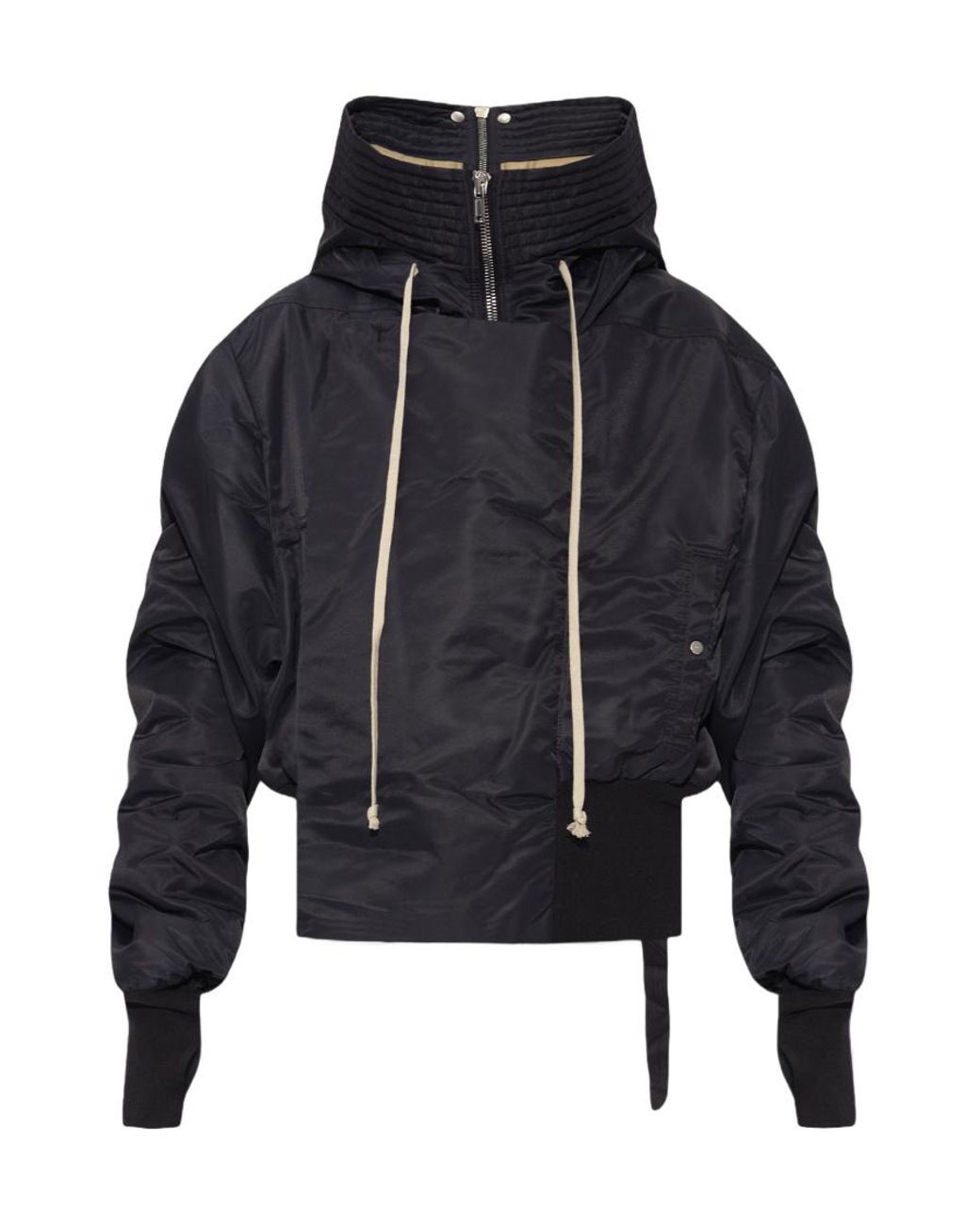 Rick Owens Blue Alice Extra-Long Sleeve Parka Jacket