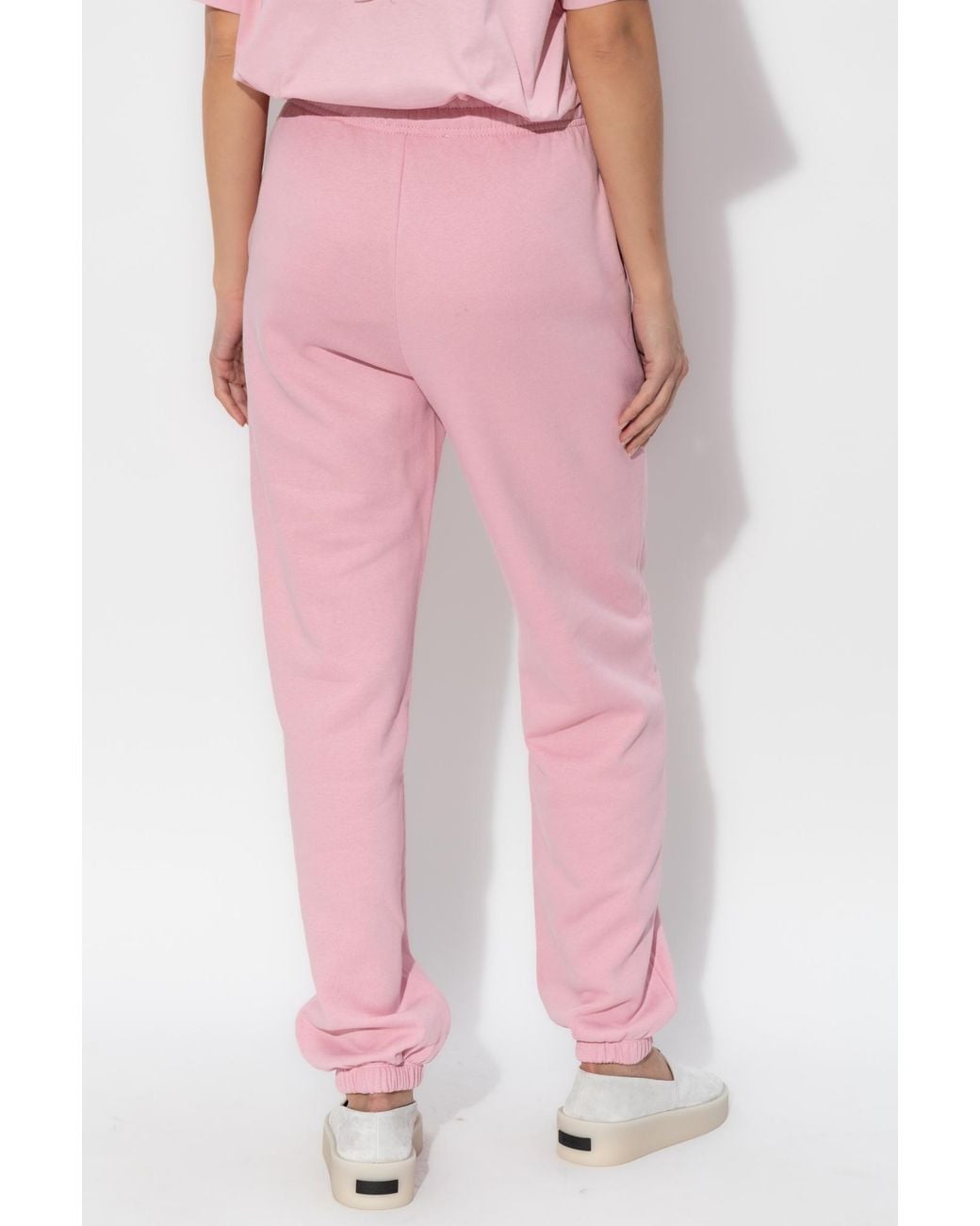 ROTATE BIRGER CHRISTENSEN Pink Logo-Embroidered Track Pants