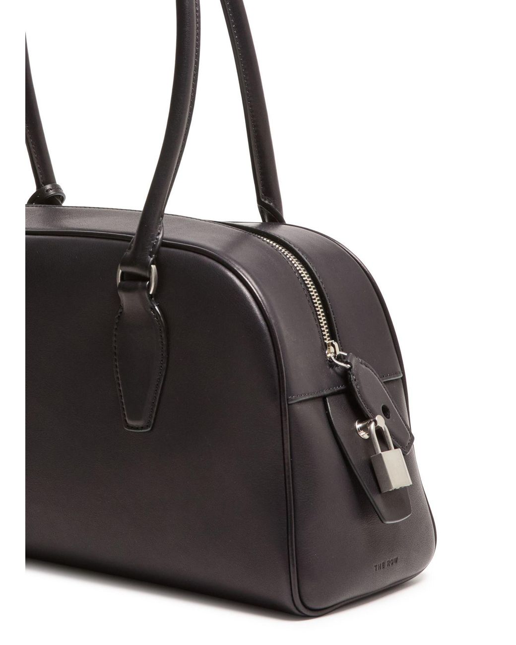 The Row Black E/W India Leather Shoulder Bag