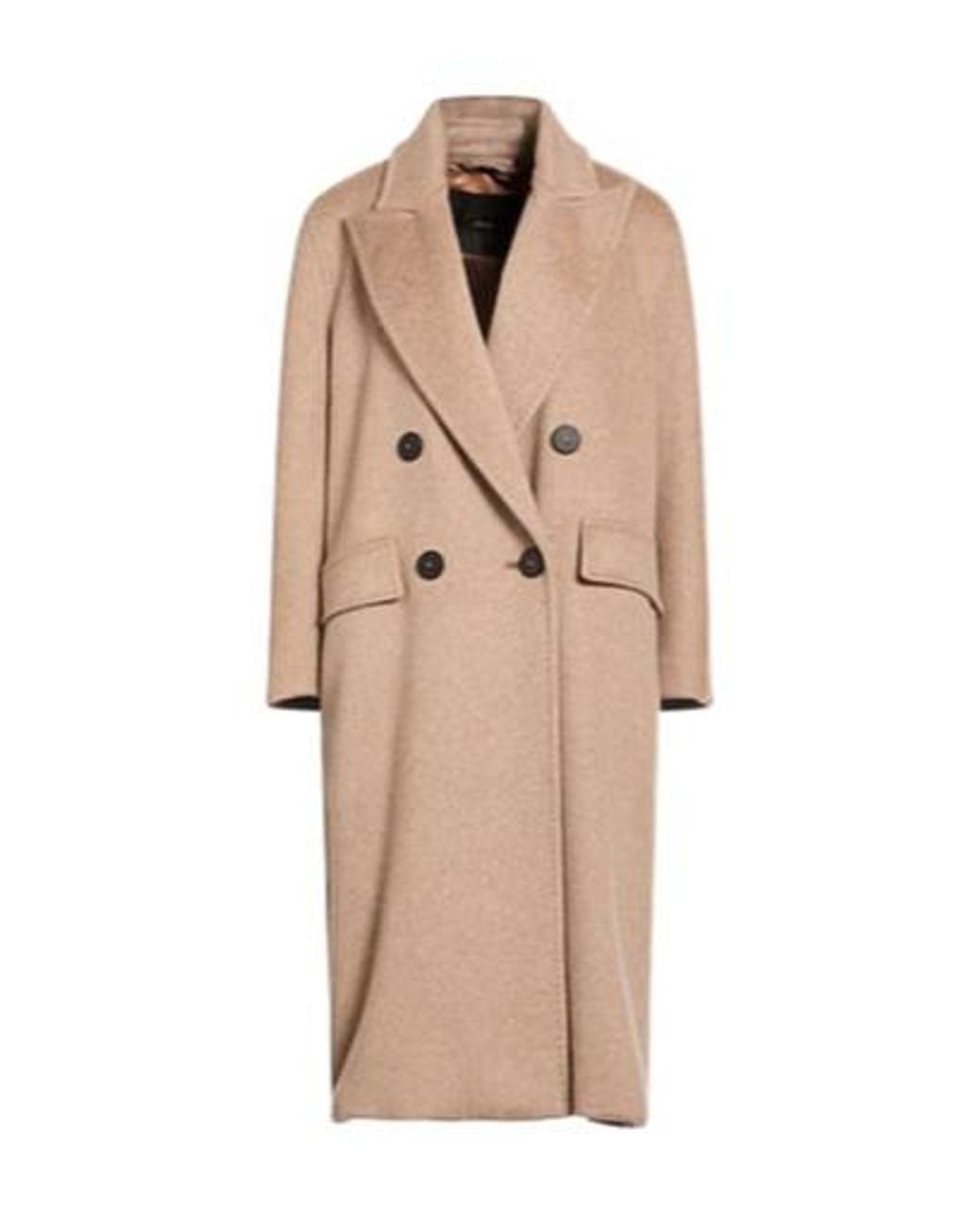 Max Mara Natural Minimalist Doublebreasted Coat
