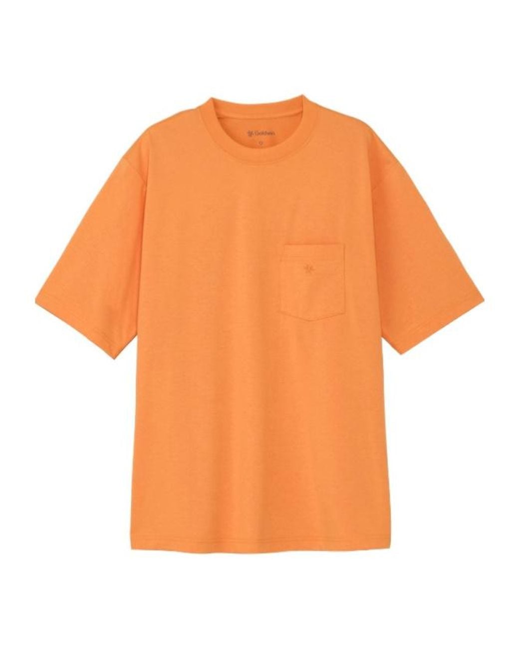 Goldwin Orange Oversized Pocket T-Shirt for men