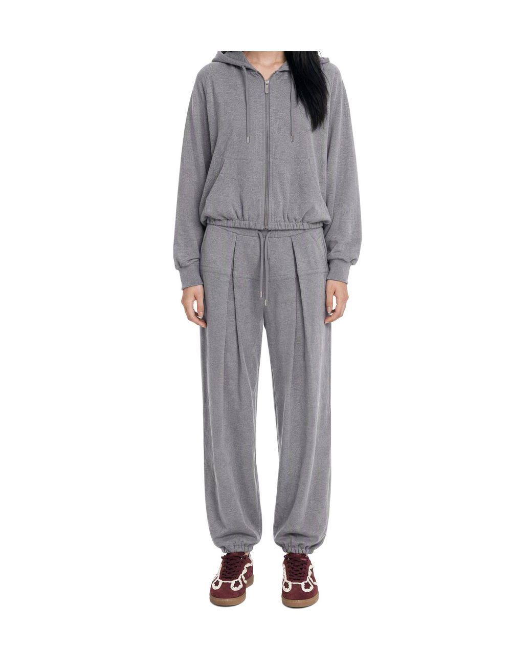 Sportmax Gray Spdcandore Drawstring Trousers