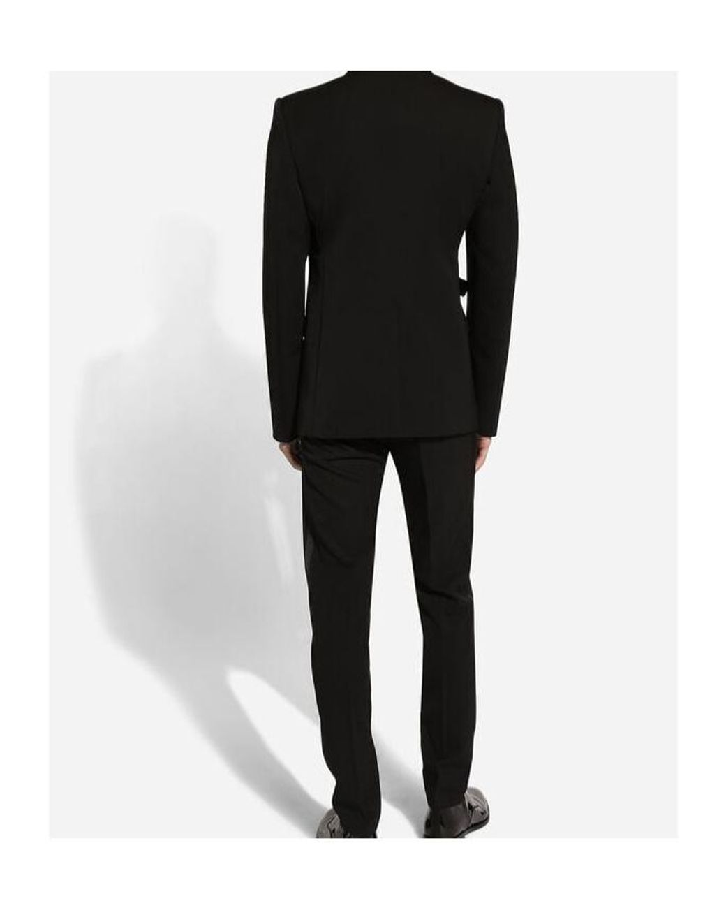 Dolce & Gabbana Black Wide-Fit Double-Breasted Wool Jacket for men