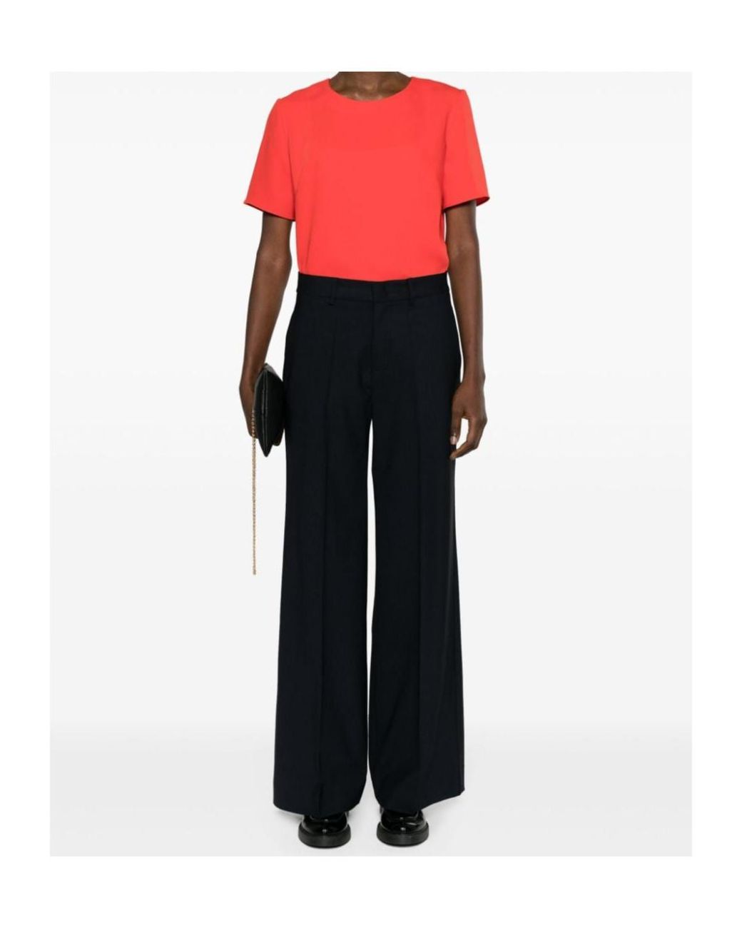 P.A.R.O.S.H. Blue Virgin Wool Straight-Leg Trousers