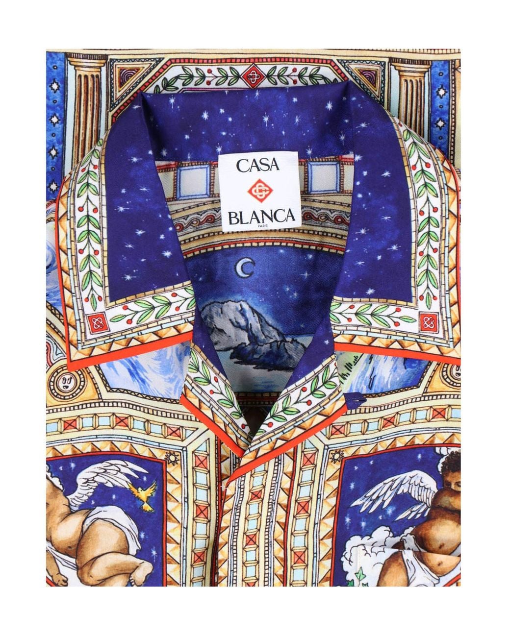 Casablanca Blue Cherub Print Shirts for men