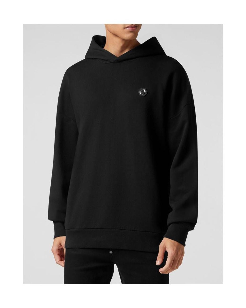 Philipp Plein Black Long-Sleeve Pullover Sweatshirt for men