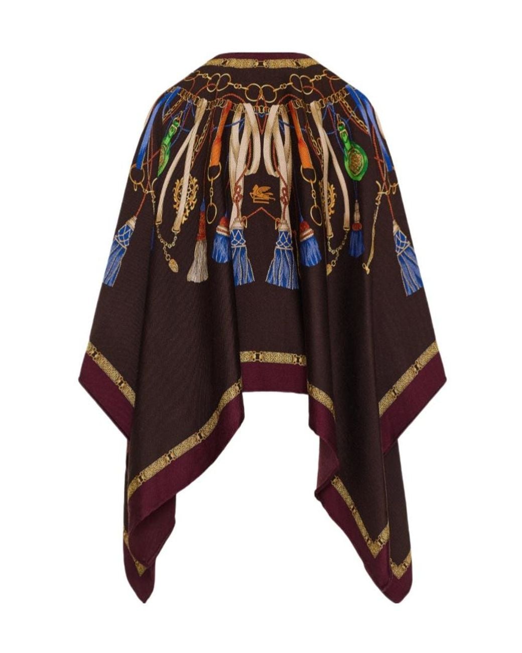 Etro Purple Printed Cape