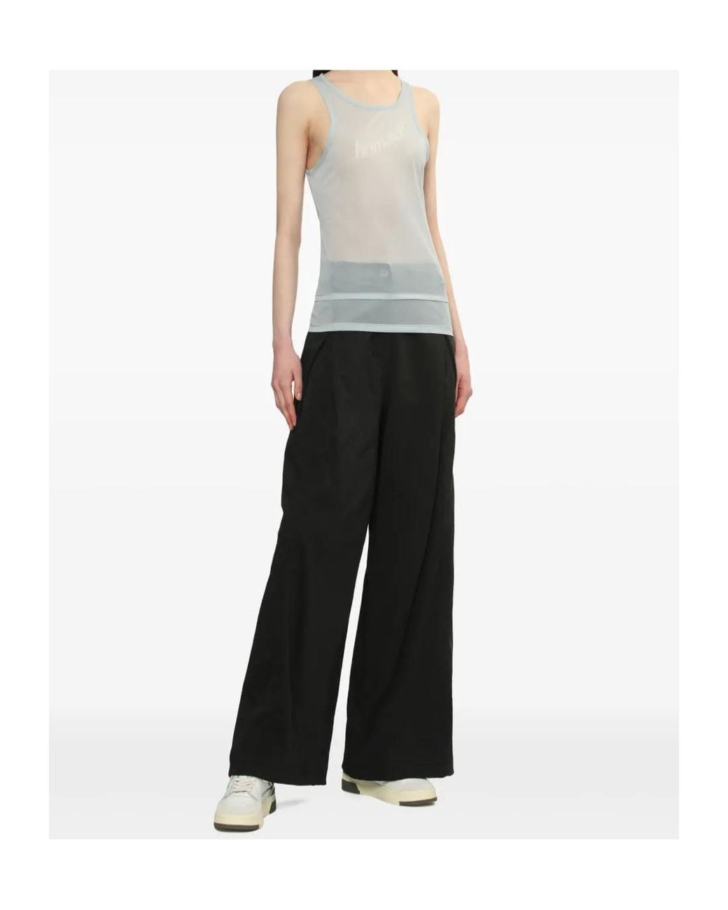 Low Classic Black Wide-Leg Trousers