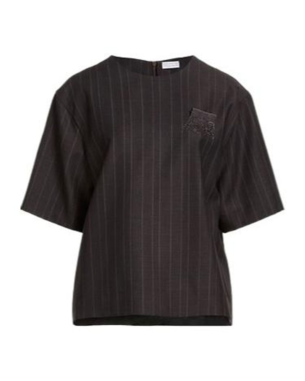 Brunello Cucinelli Black Short-Sleeved Top