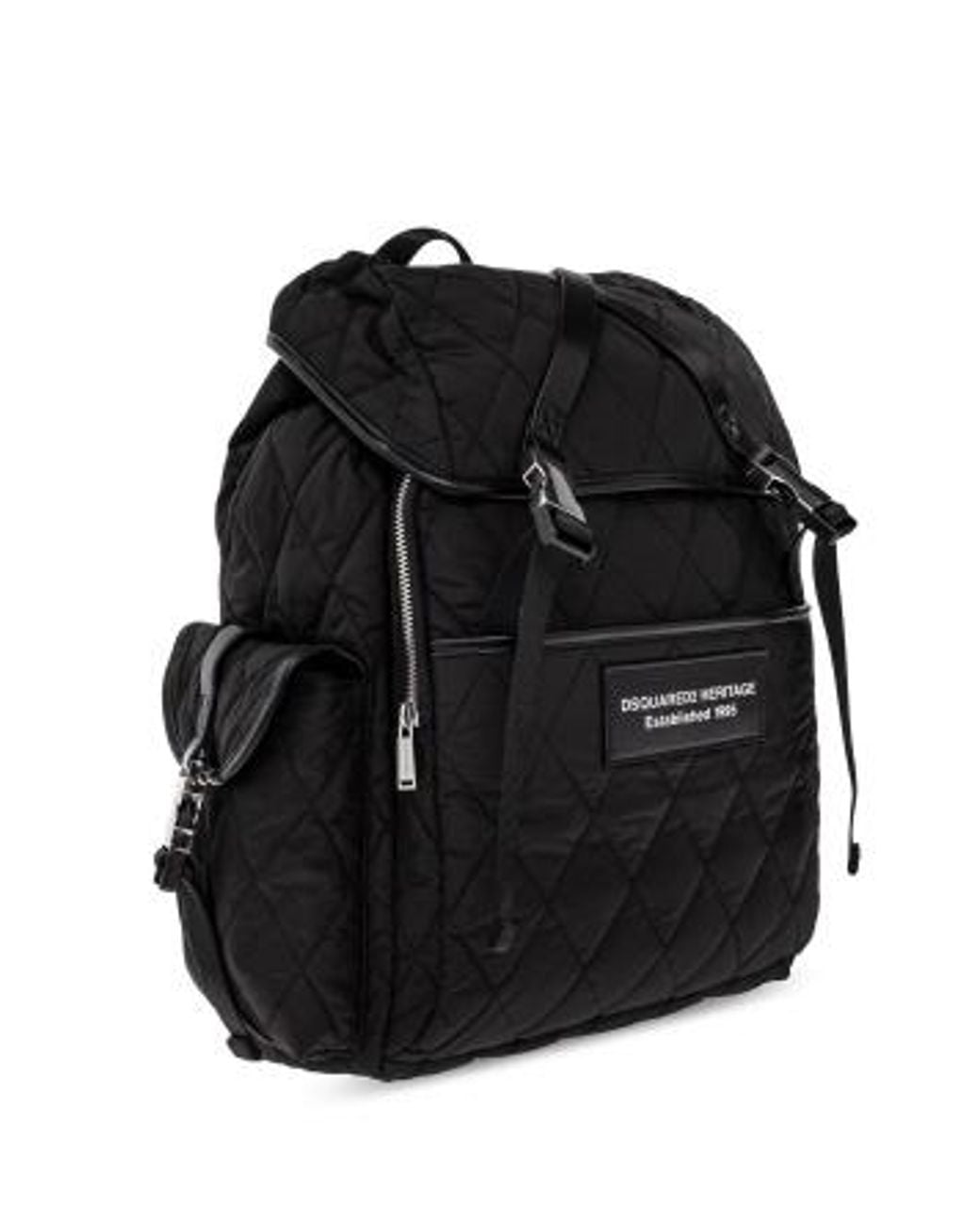 DSquared² Black Heritage Backpack for men