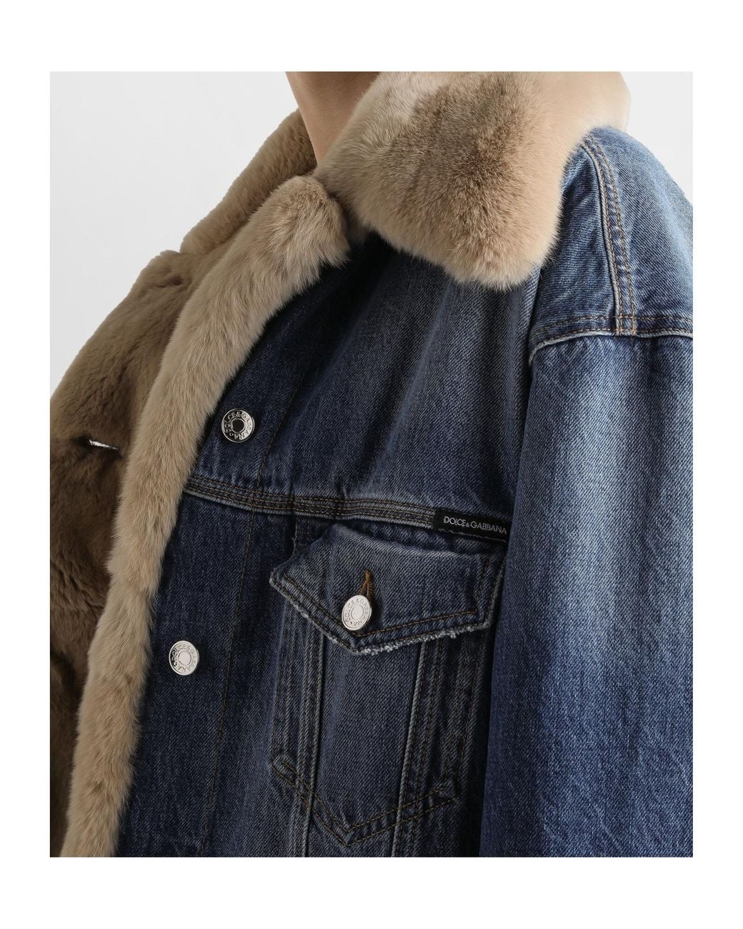 Dolce & Gabbana Blue Button-Up Denim Jacket