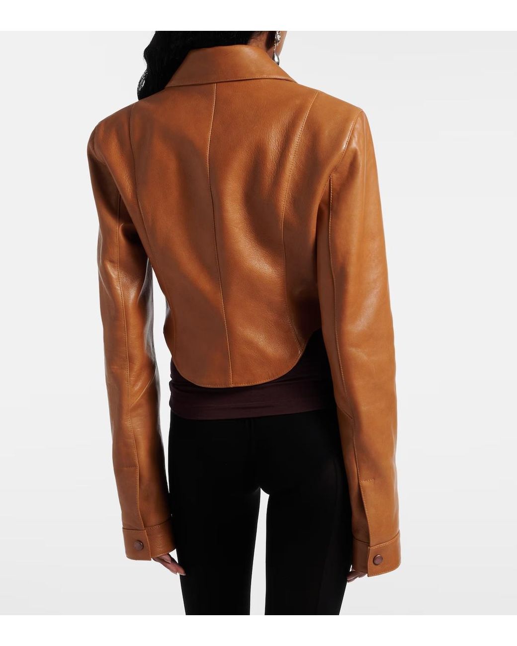 Magda Butrym Brown Leather Jacket