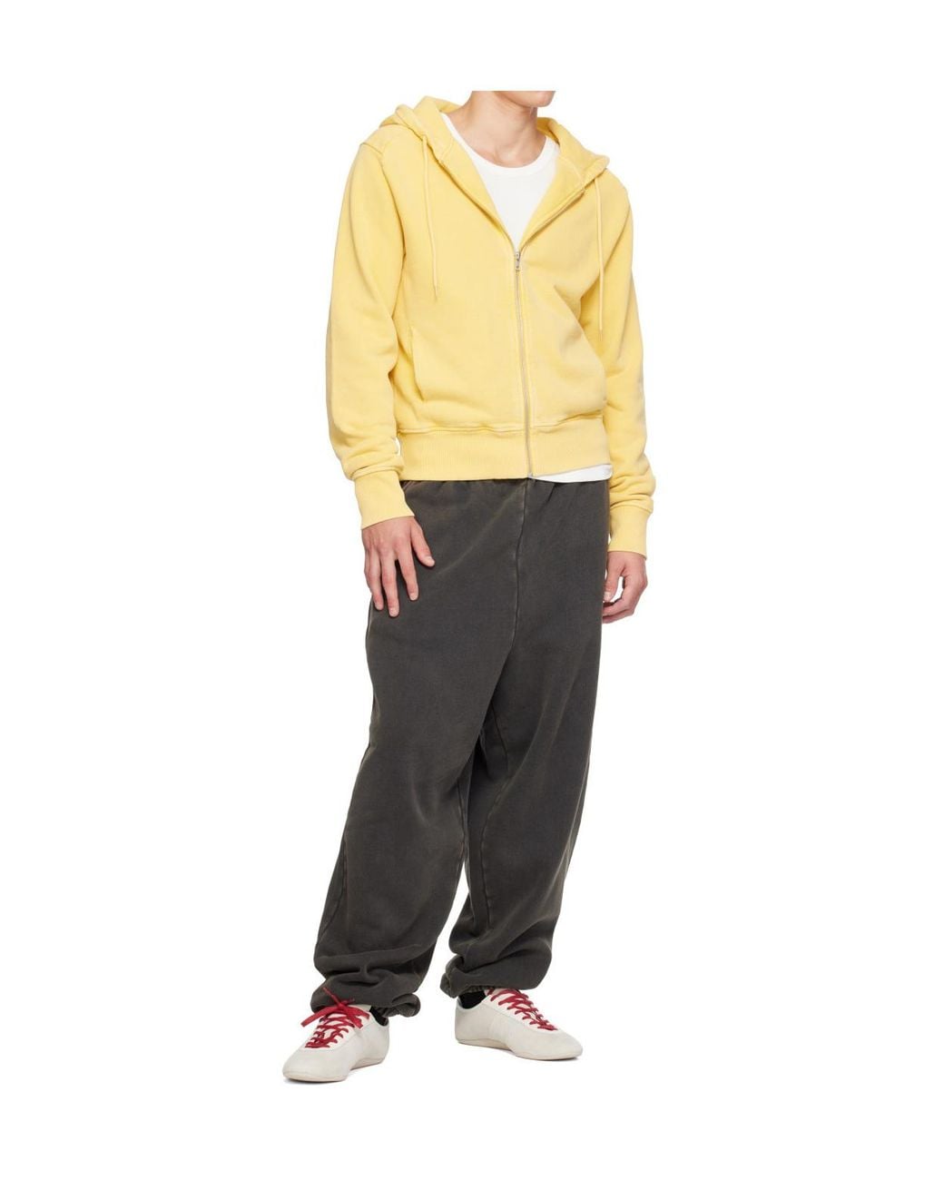 Entire studios Yellow Zip-Up Hoodie for men