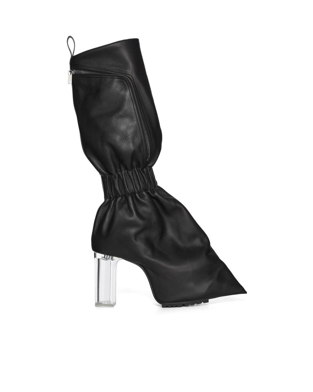 Rick Owens Black Heeled Platform Boots
