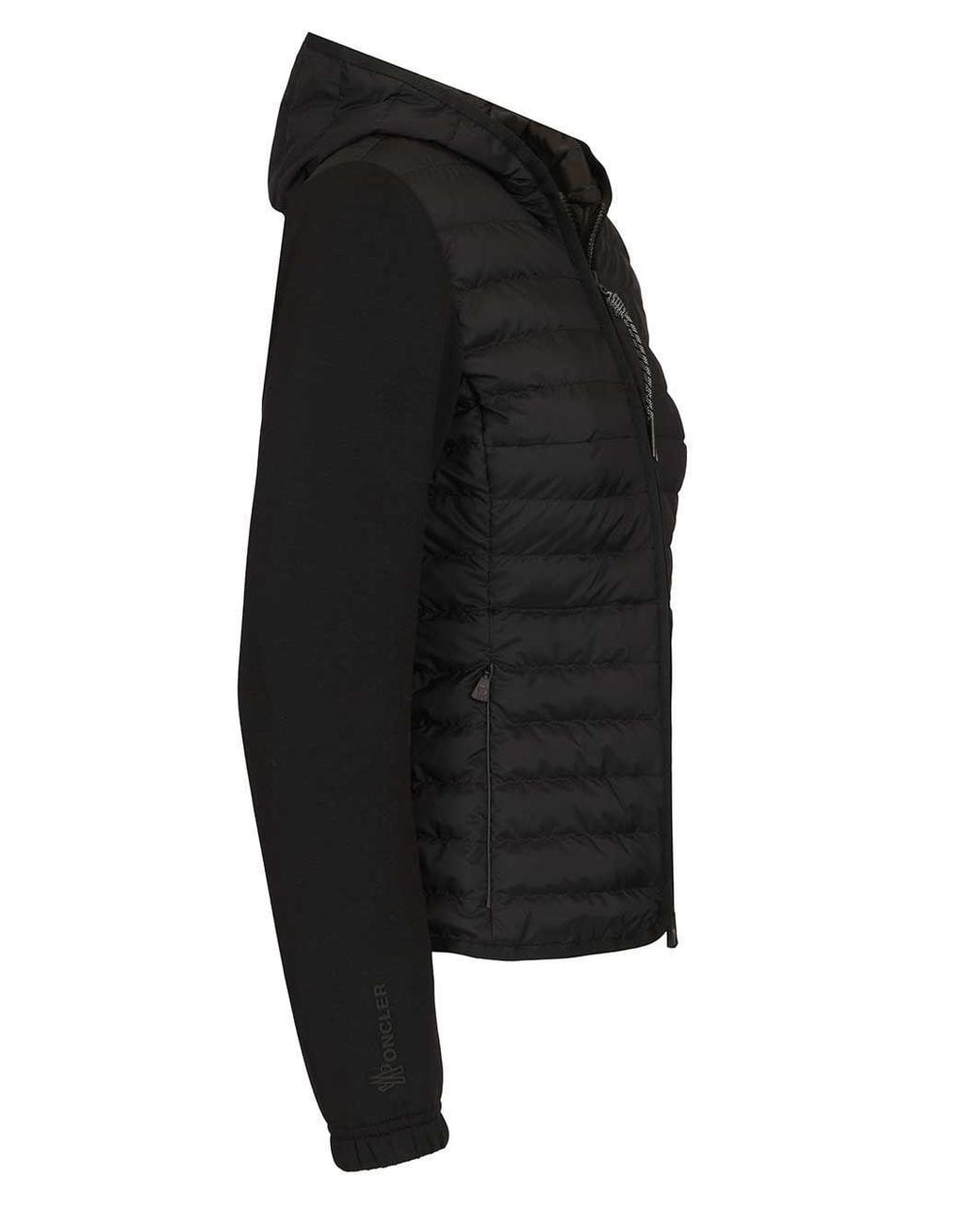 Moncler Black Grenoble Hooded Panelled Down Jacket