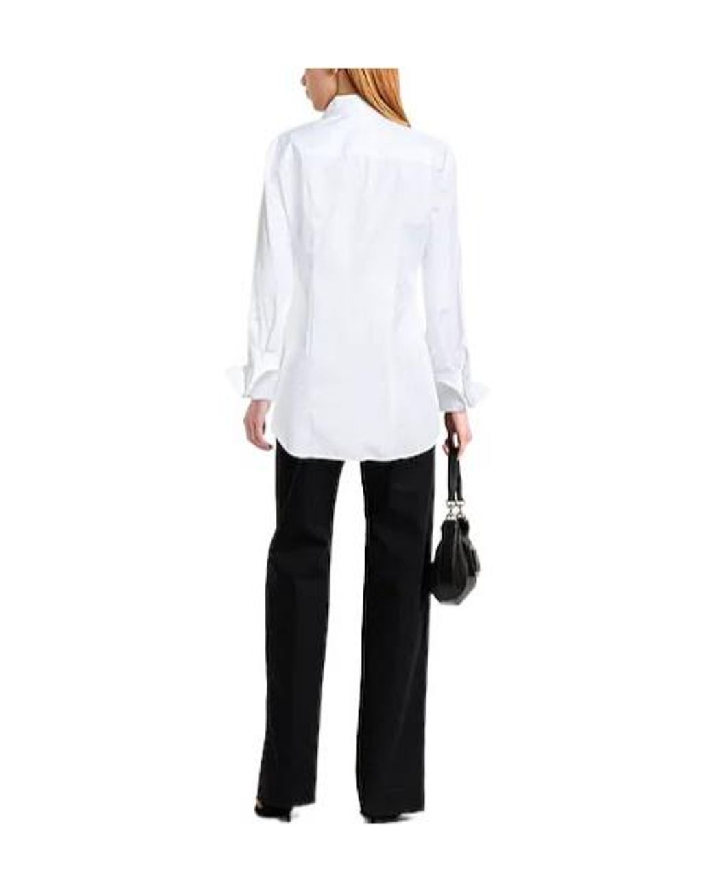 Sportmax White Solid Colour Shirts Blouses
