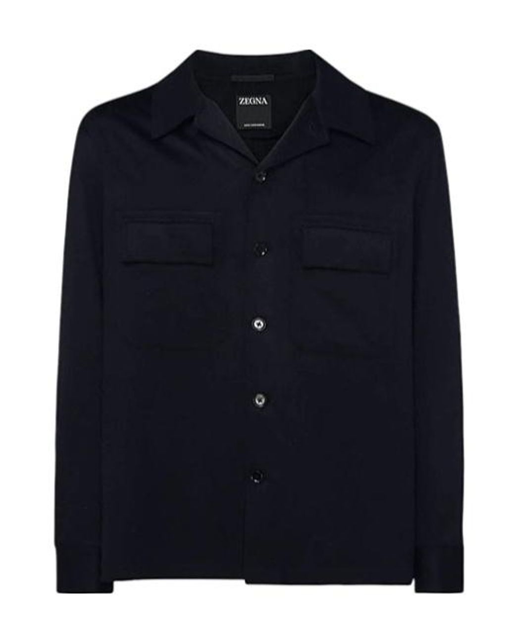 Zegna Blue Oasi Buttoned Straight Hem Shirt for men