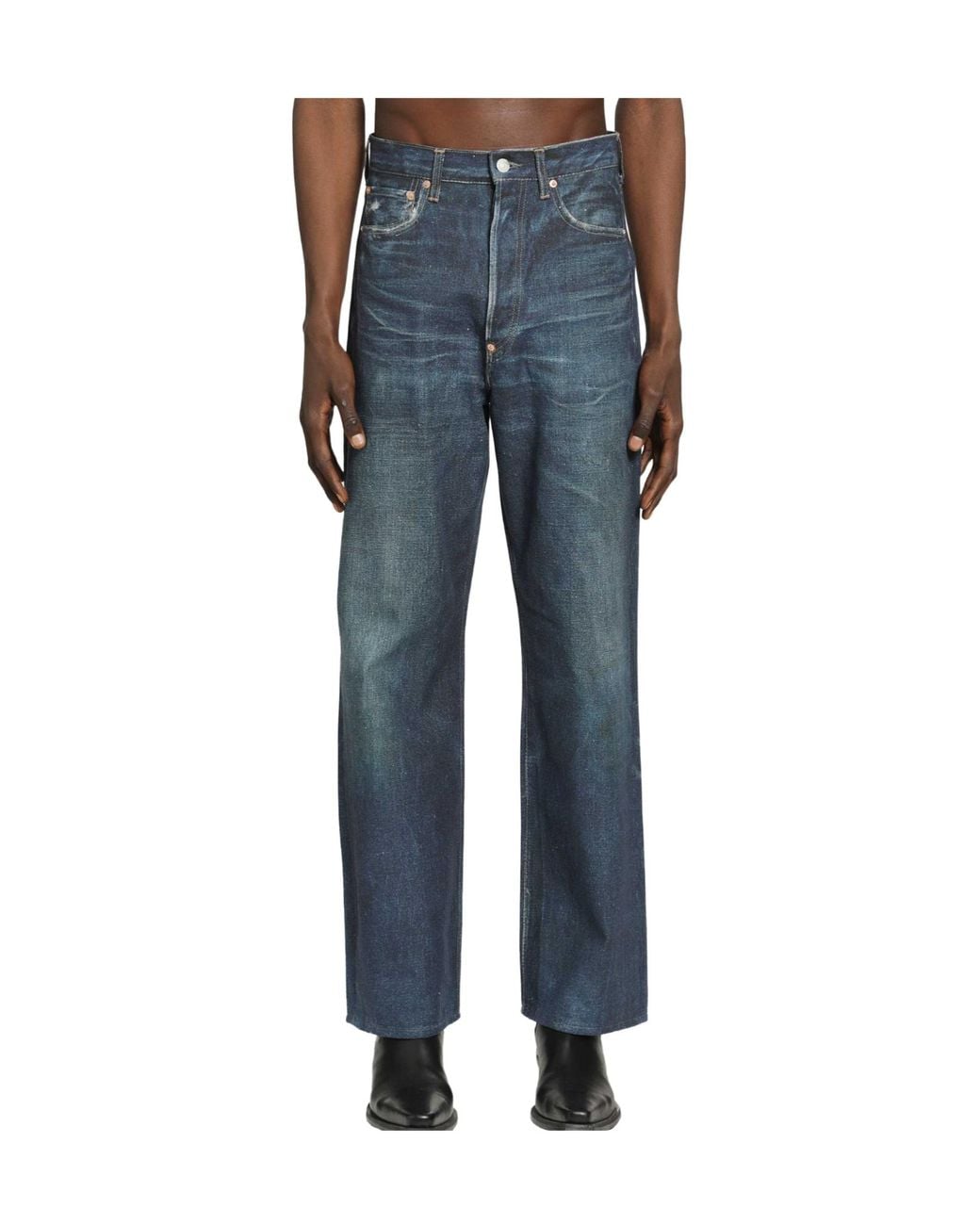 Junya Watanabe Blue Straight-Leg Jeans for men