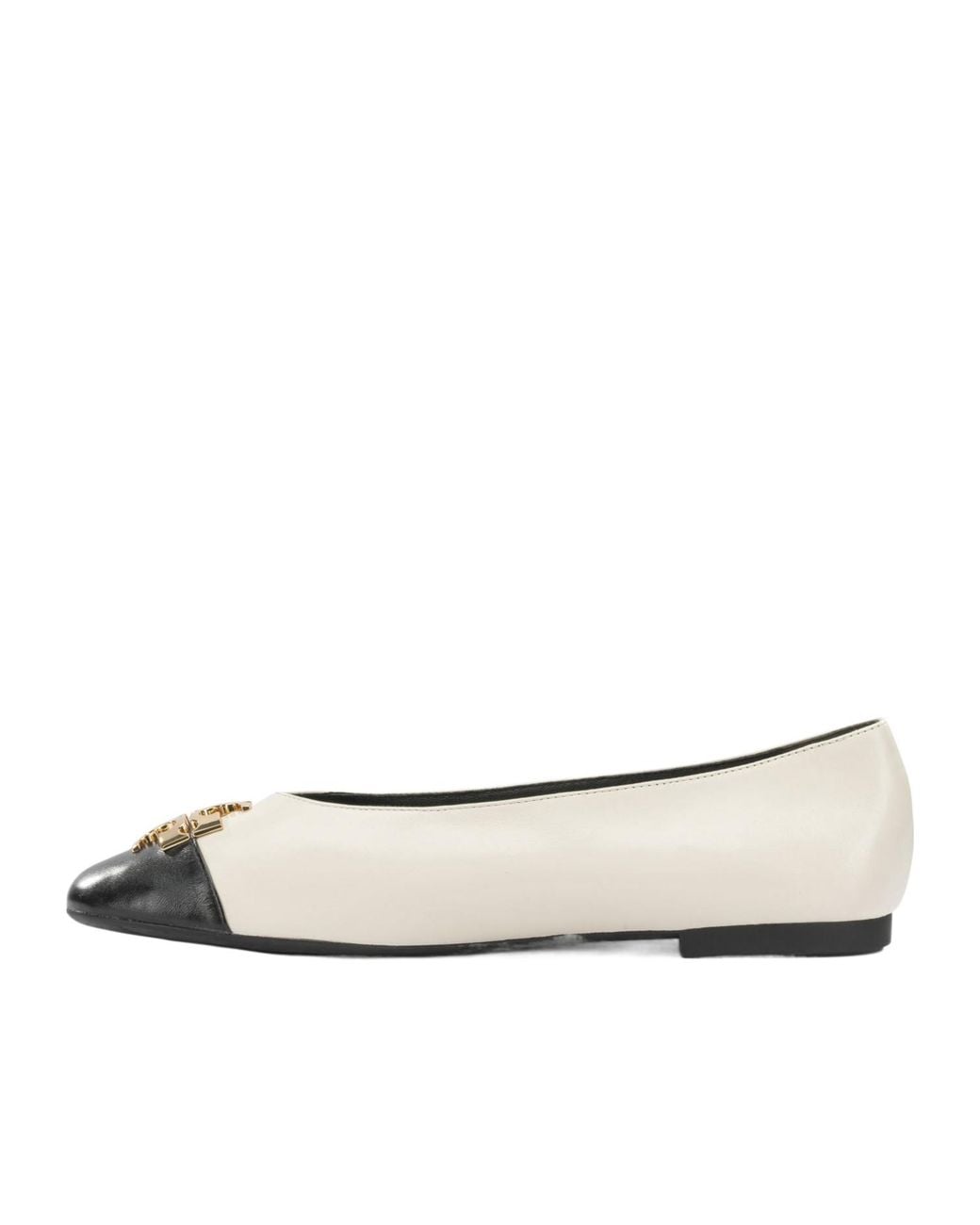 Tory Burch Multicolor Charlie Logo-Plaque Ballet Flats