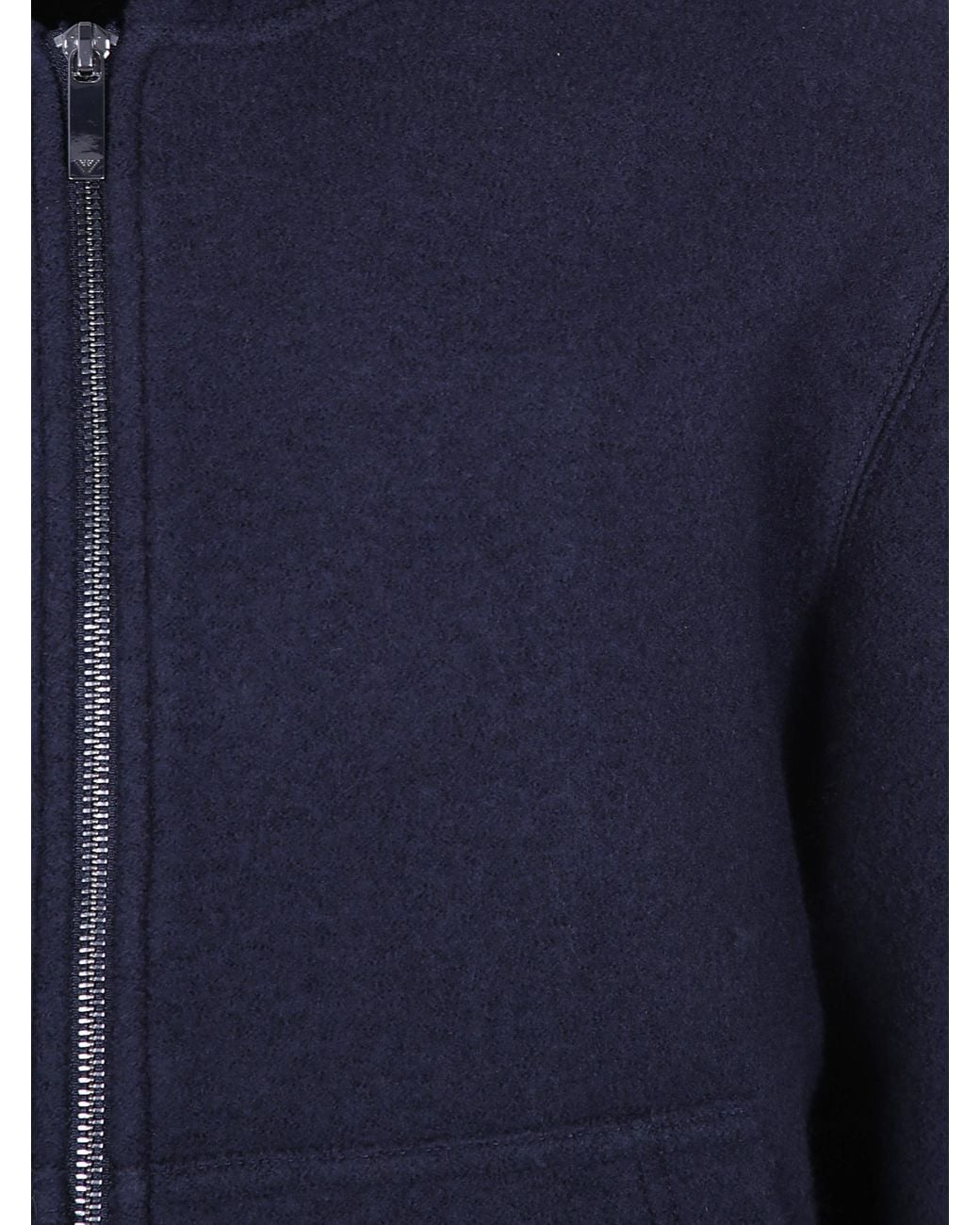 Emporio Armani Blue Zip-Up Hooded Jacket for men