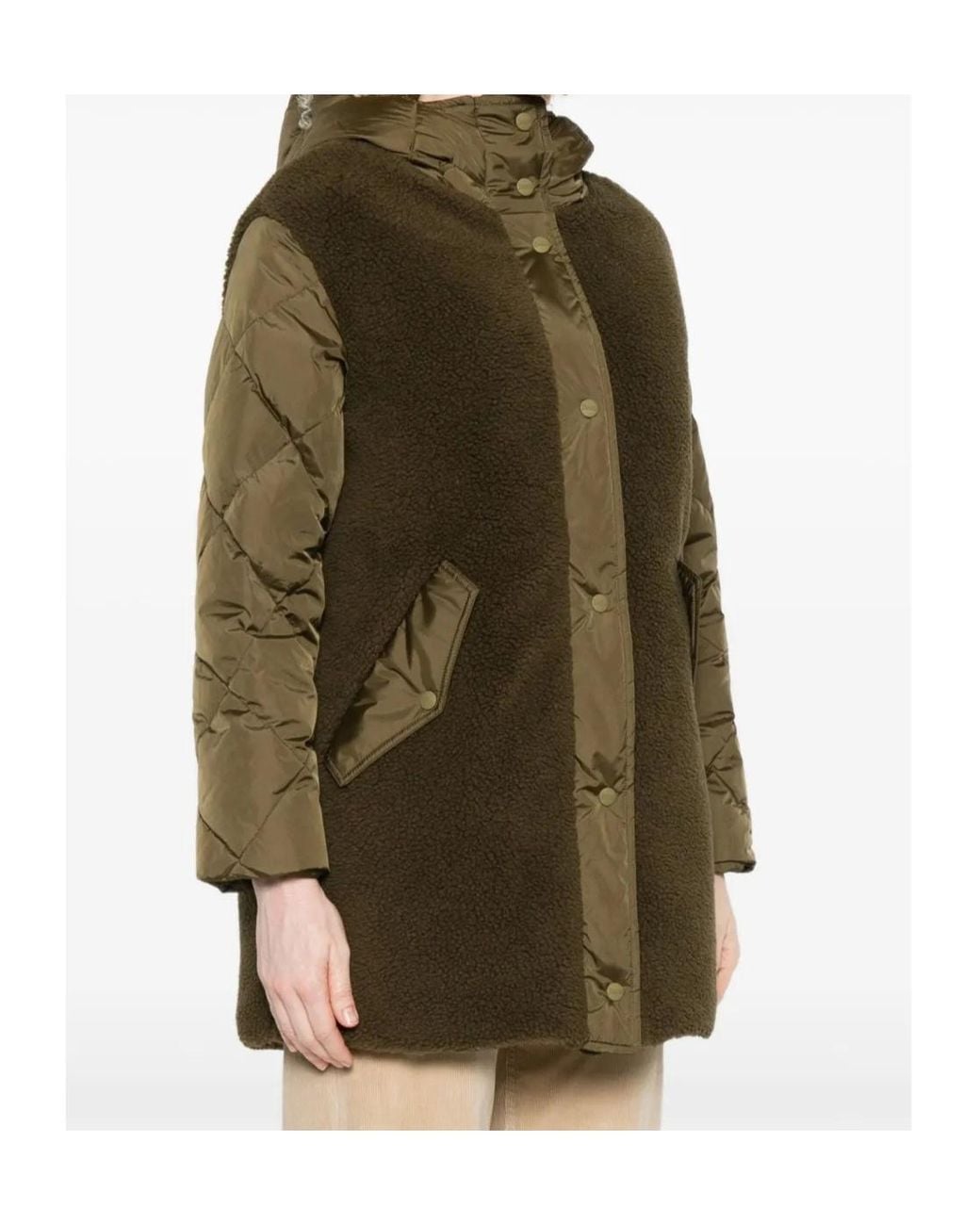 Herno Green Press-Stud Fastened Hooded Jacket