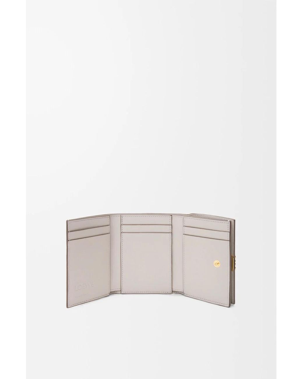 Loewe White Anagram Tri-Fold Wallet