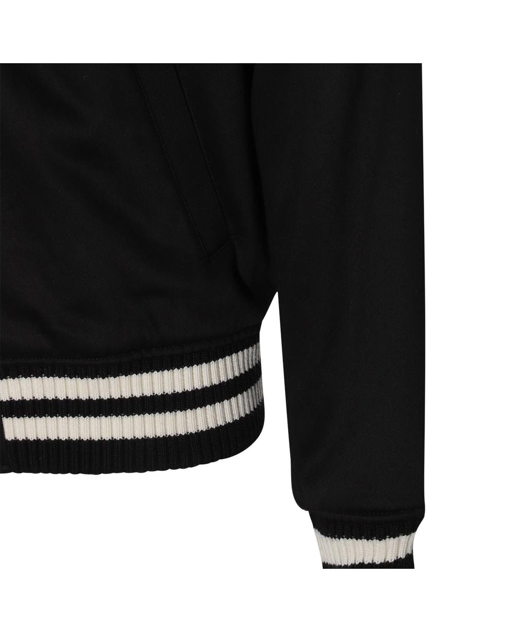 Maison Kitsuné Black Maison Kitsuné Logo Embroidered Bomber Jacket for men
