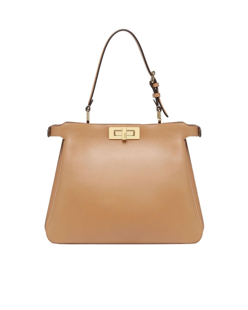 Fendi Brown Peekaboo Soft Medium Tote Bag